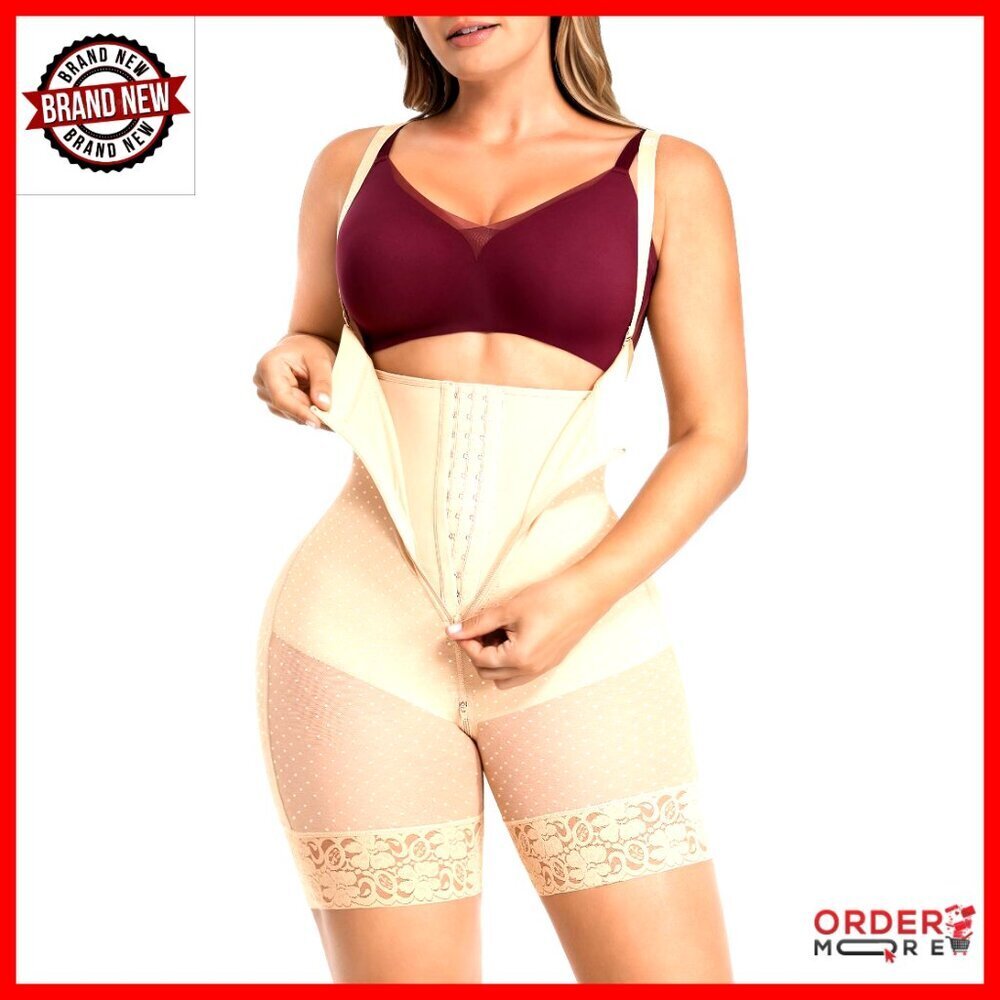 Tummy Control Shapewear Bodysuit Butt Lifting Postpartum Steel Bones Adjustable